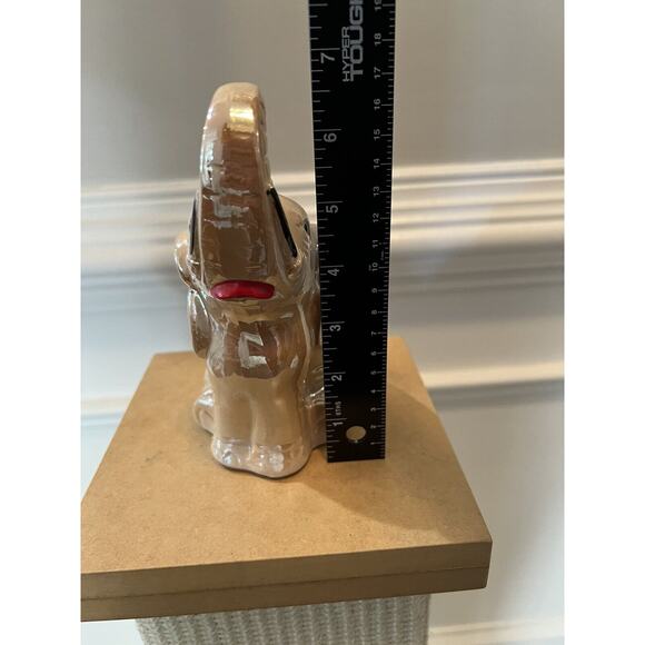 Vintage Ceramic Lusterware Elephant Figurine Lucky Trunk Up Sculpture Brazil 7”T - Picture 7 of 7